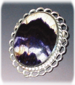 Sterling Silver adn Blue John Brooch